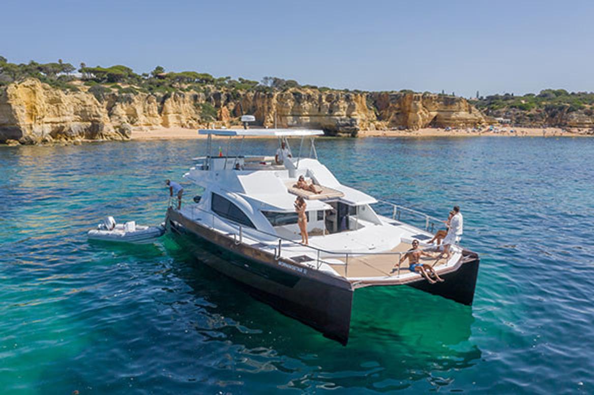 Private catamaran, on deck
